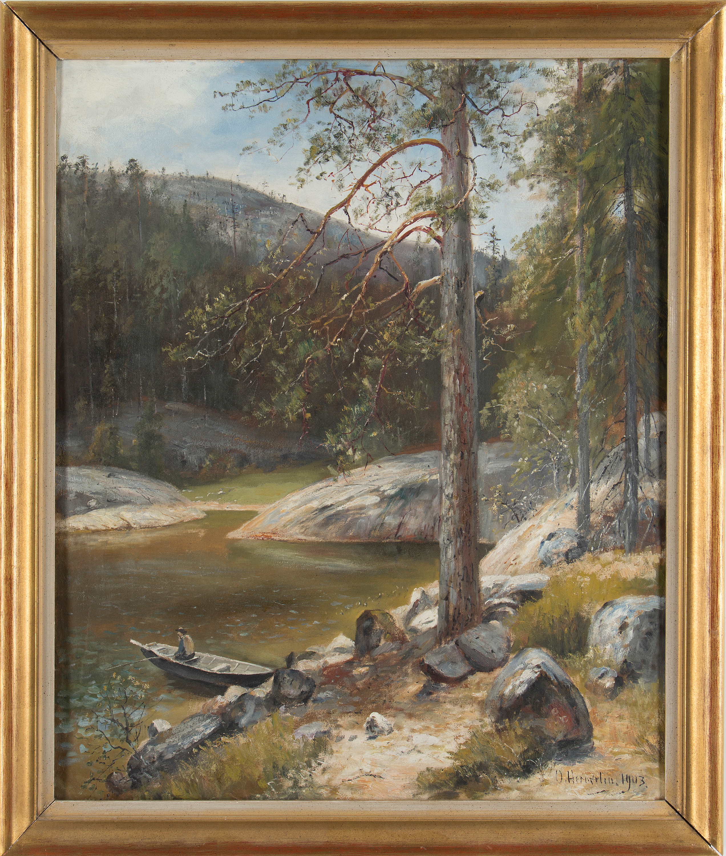 OLOF HERMELIN, oil on canvas, signed and dated 1903. - Bukowskis