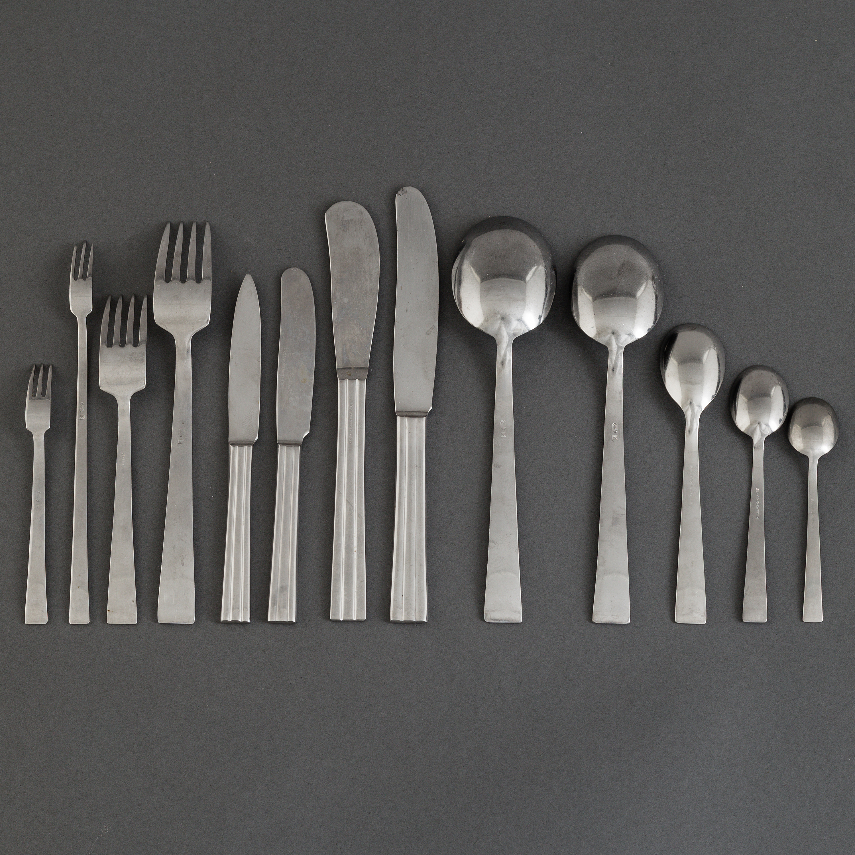 A stainless steel flatware service 'Thebe' ca 130 parts designed by