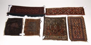 98617. MATTOR SAMT KUDDAR, 6 st, orientaliska 78 x 76 och mindre.