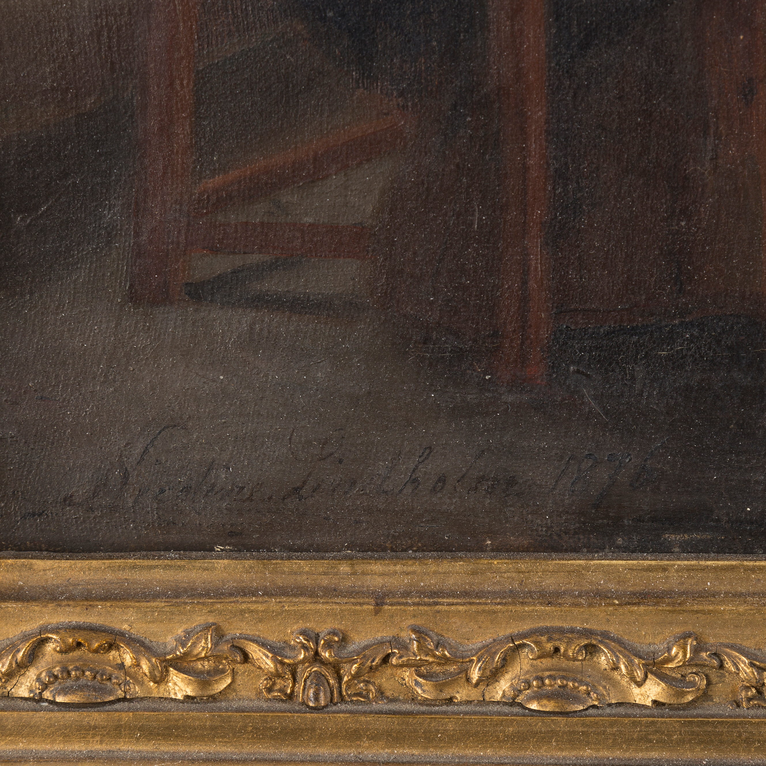 NICOLINE LINDHOLM, oil on canvas, signed and dated 1876. - Bukowskis