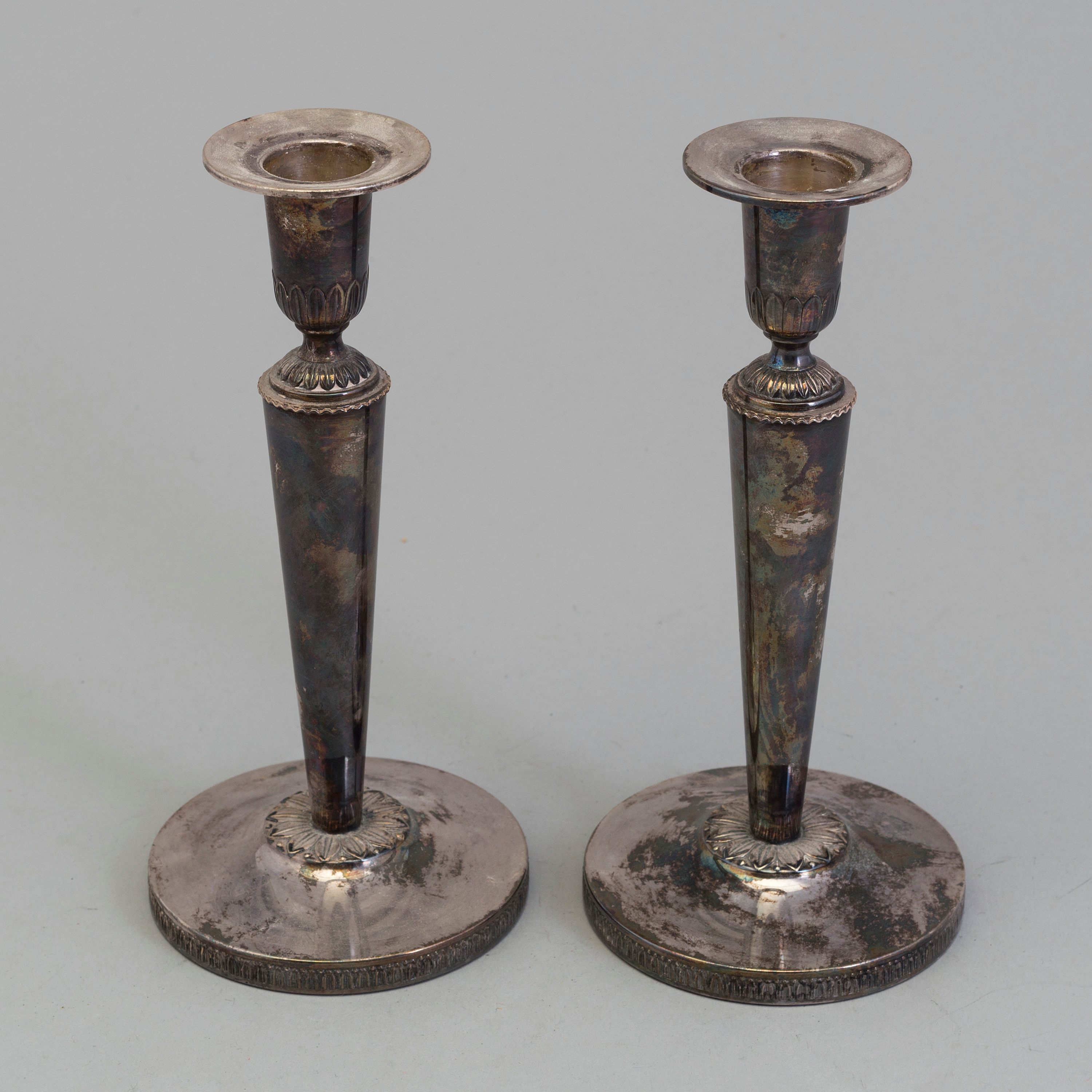 A pair of Swedish silver candlesticks from Ceson in Stockholm 1979