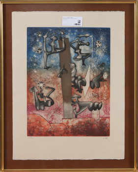 99091. ROBERTO MATTA, färglitografi, sign o numr 70125.