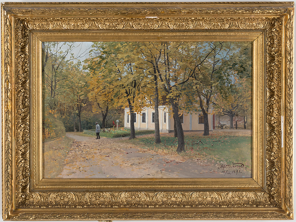 ALFRED THÖRNE, oil on canvas, signed and dated 12/10 1891.