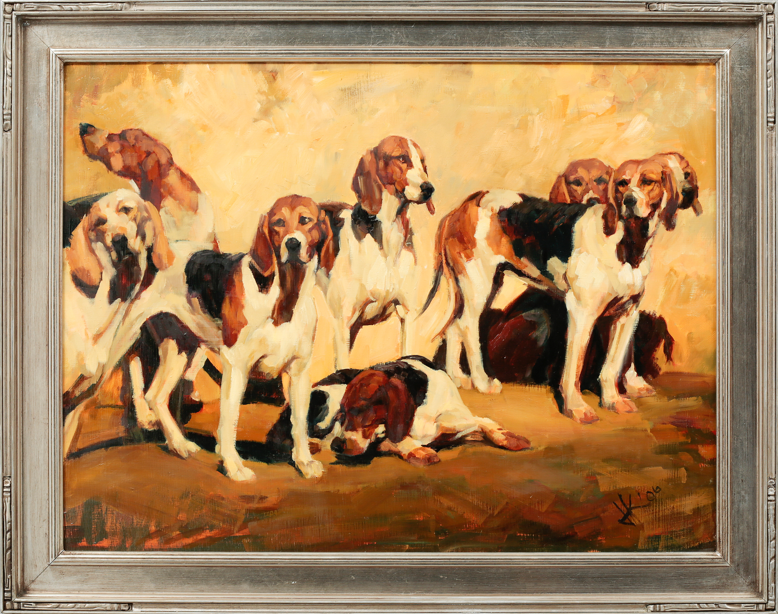 UNKNOWN ARTIST, oil on panel, signed HK? and dated -06. - Bukowskis