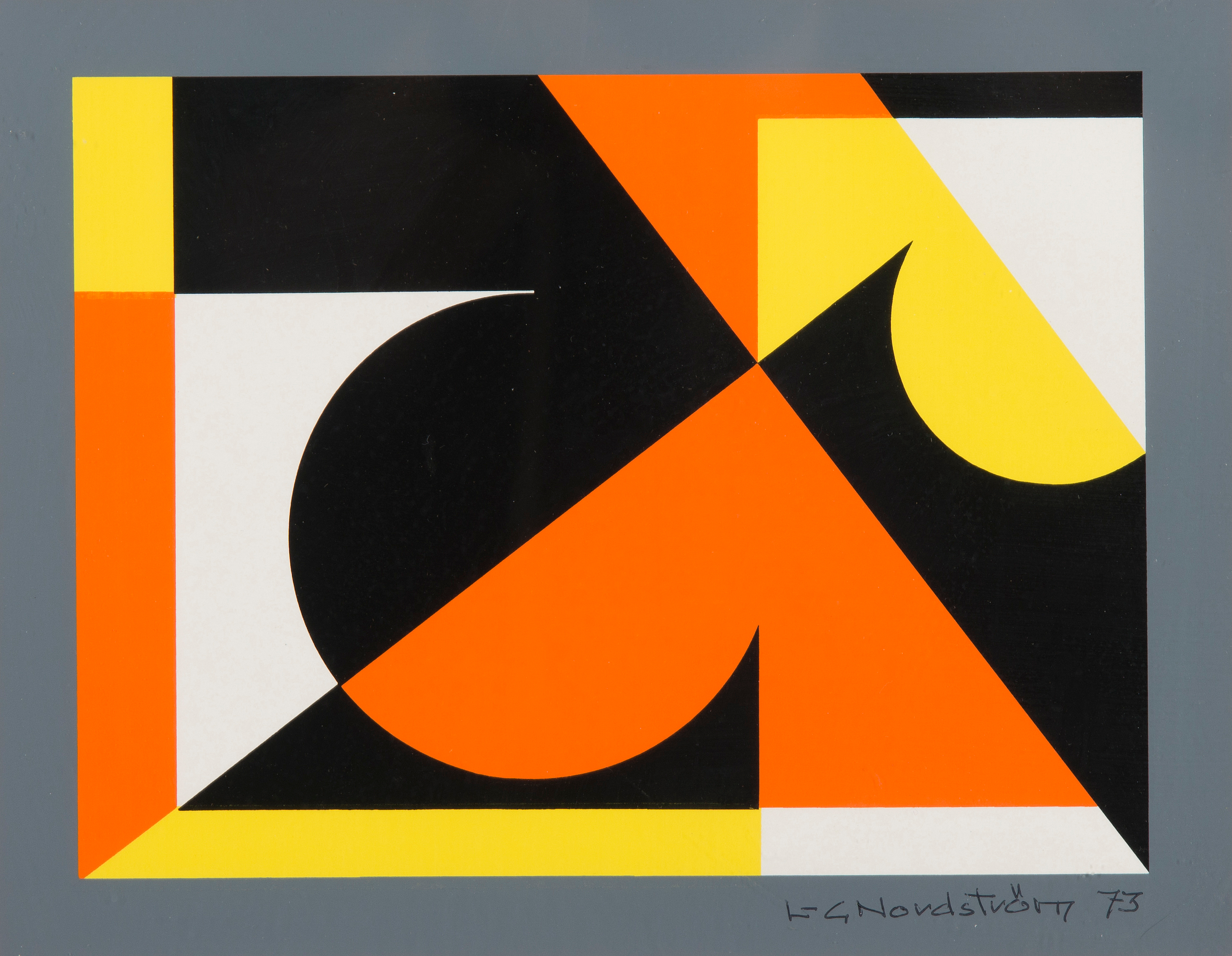 LARS-GUNNAR NORDSTRÖM, serigraph, signed and dated 1973. - Bukowskis
